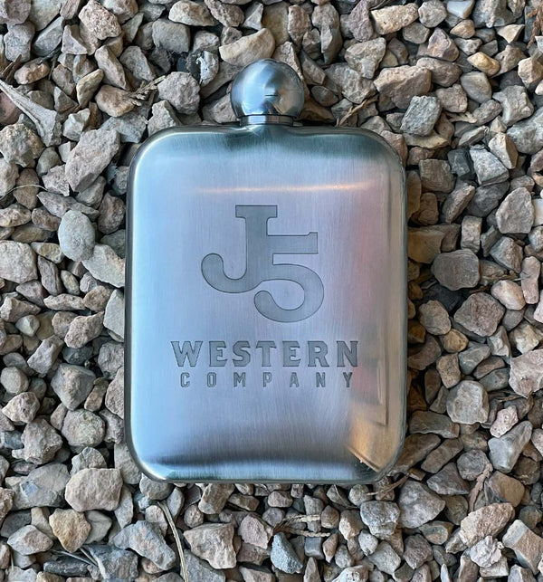 J5 Western Stainless Steel Sipping Flask